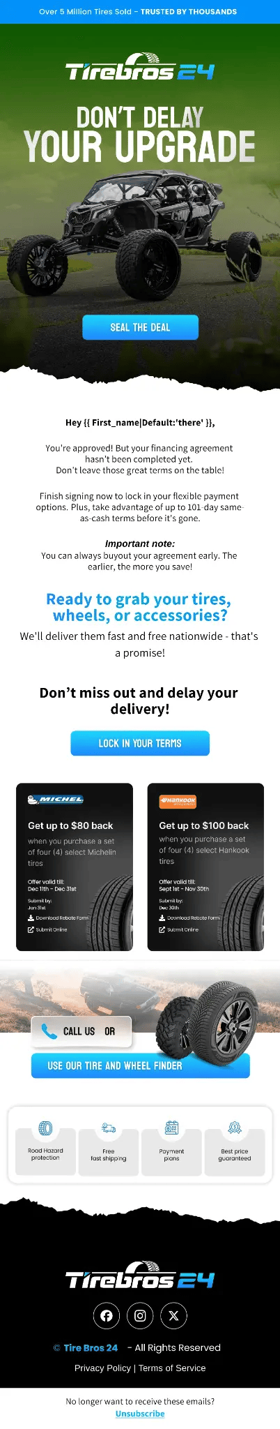 TireBros24 email marketing design